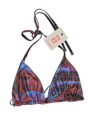Meji Meji Reversible Bikini Top in Red